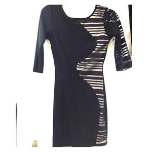 Black mini body con dress